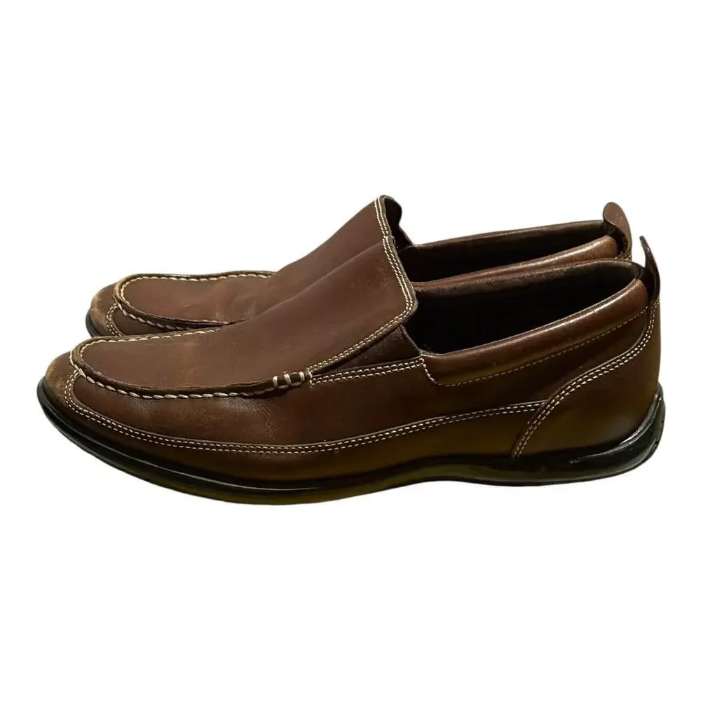 Cole Haan Brown Leather Slip On Loafers Men's Size 9 Casual Dress Shoes